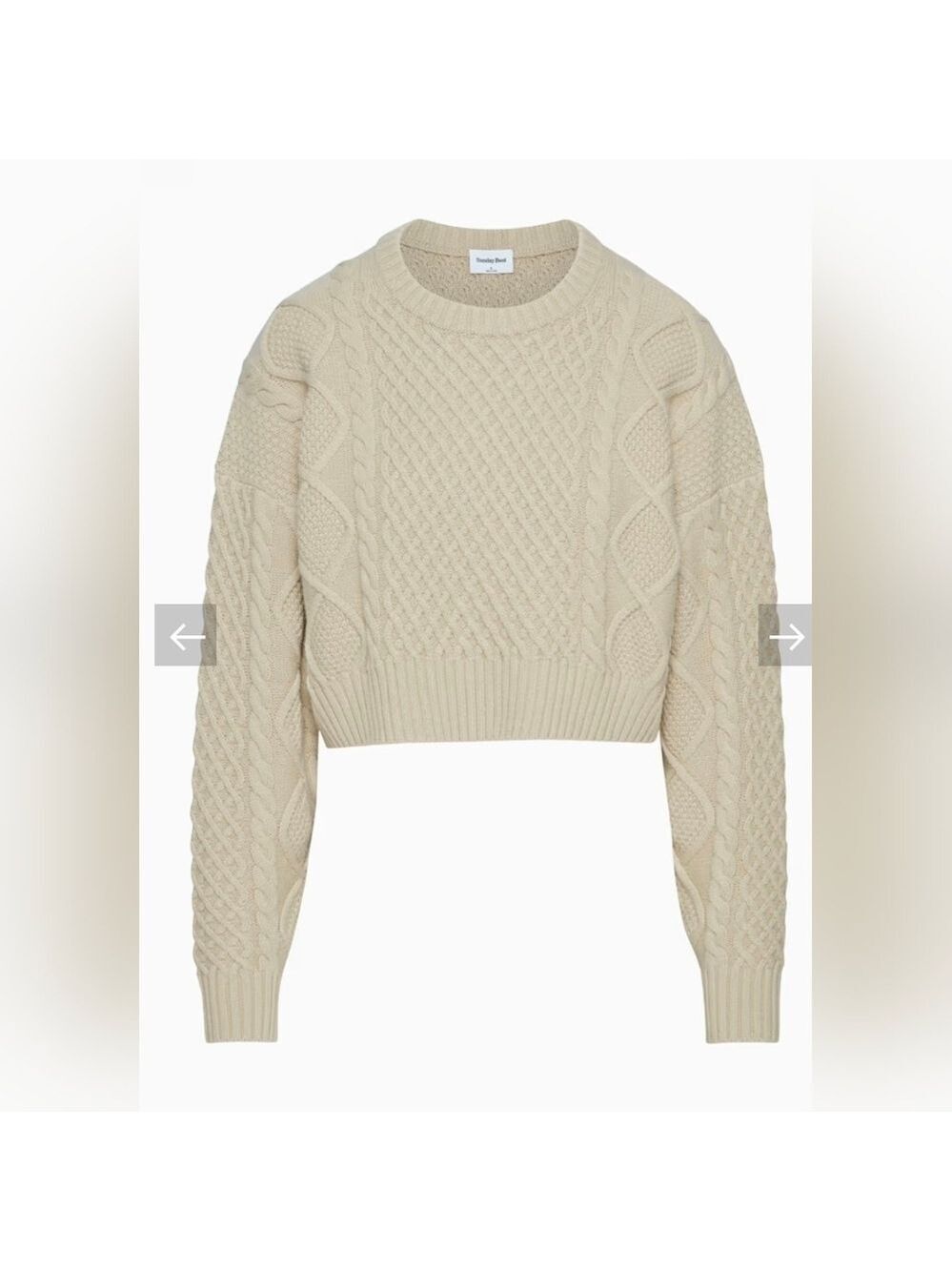 Aritzia Sunday Best Peggy Cropped Sweater Size XS